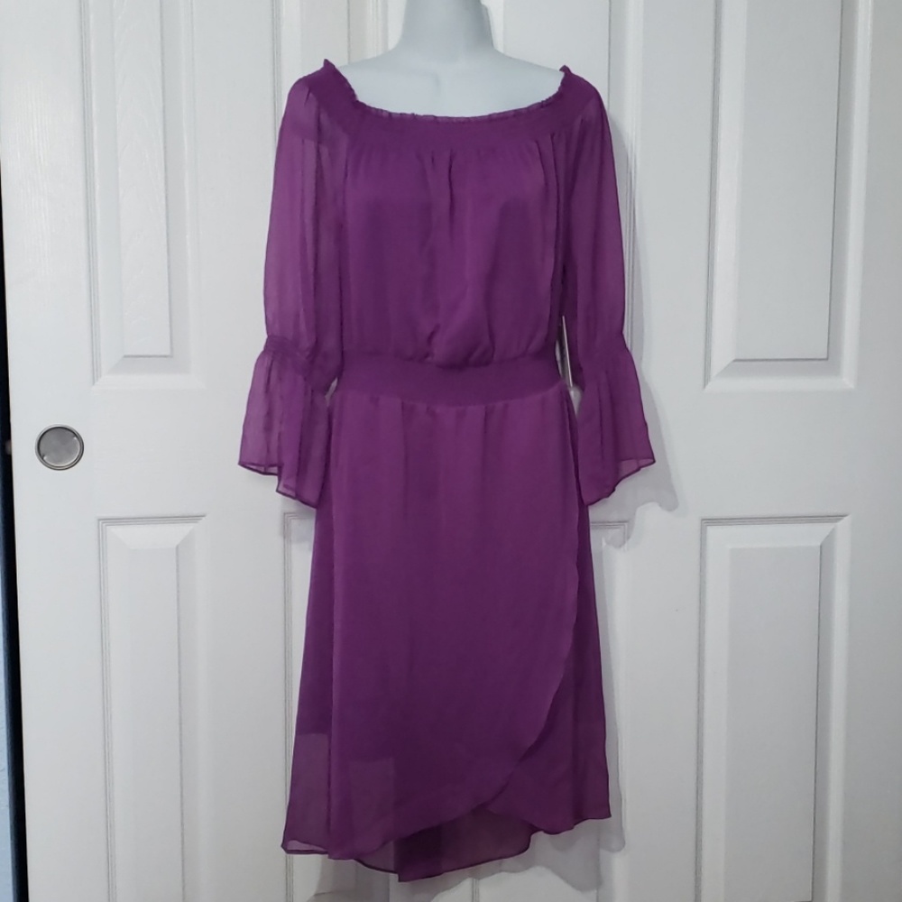 H by halston womens plum dress 130$ size Medium